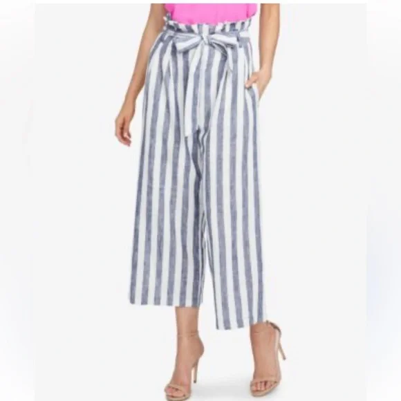 BEACHLUNCHLOUNGE SIZE LG LINNEN AND COTTEN STRIPED PANTS - Picture 2 of 9